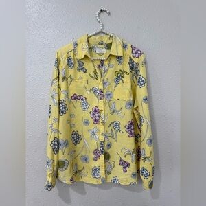 Charter Club Luxury 100% Linen Long Sleeve Button Down Size L